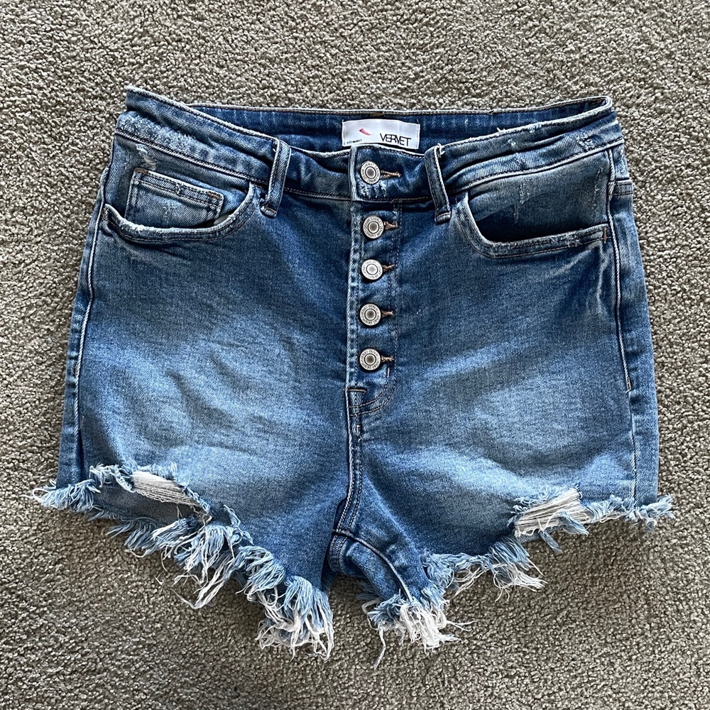 Vervet Women's Distressed Blue Jean Shorts size M